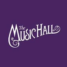 The Music Hall White Logo on Purple background